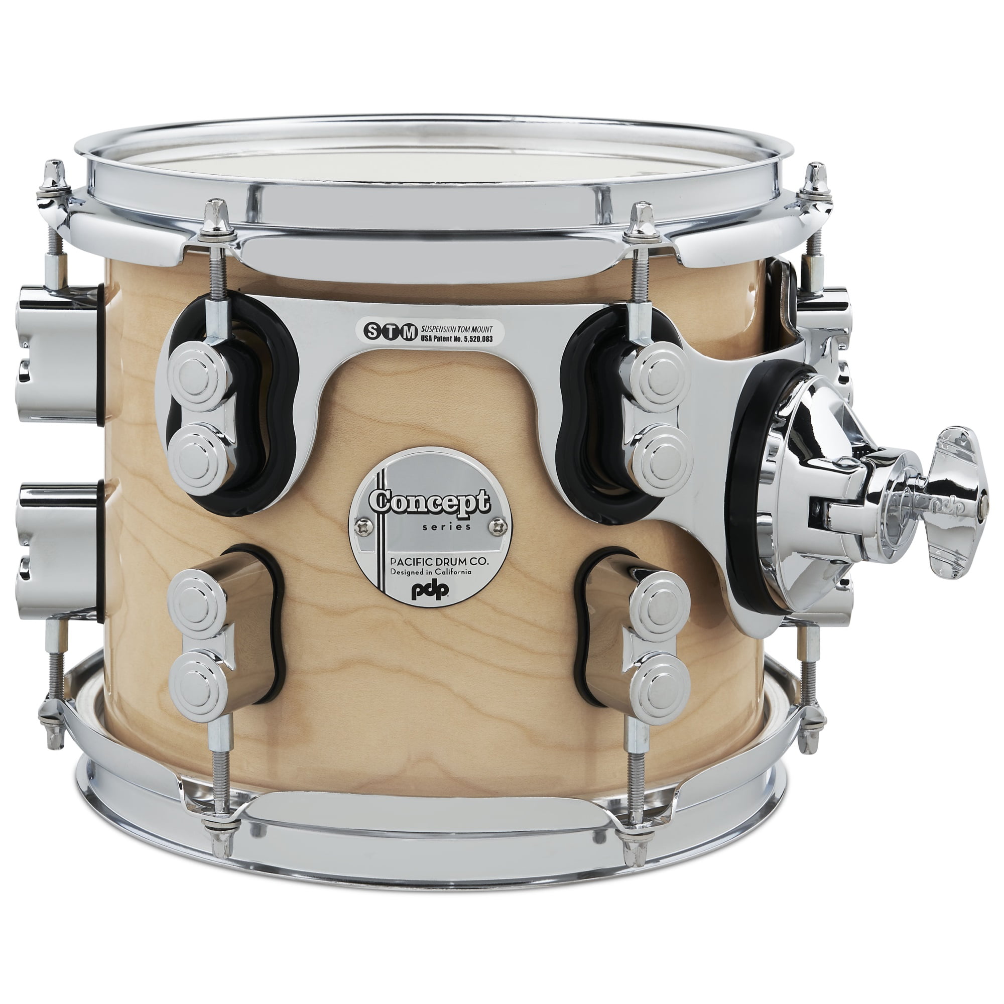PDCM0708STNA Natural - Chrome Hardware Kit Drums, 7 x 8