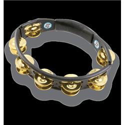 Latin Percussion LP170 Cyclops Handheld Tambourine Black, Brass