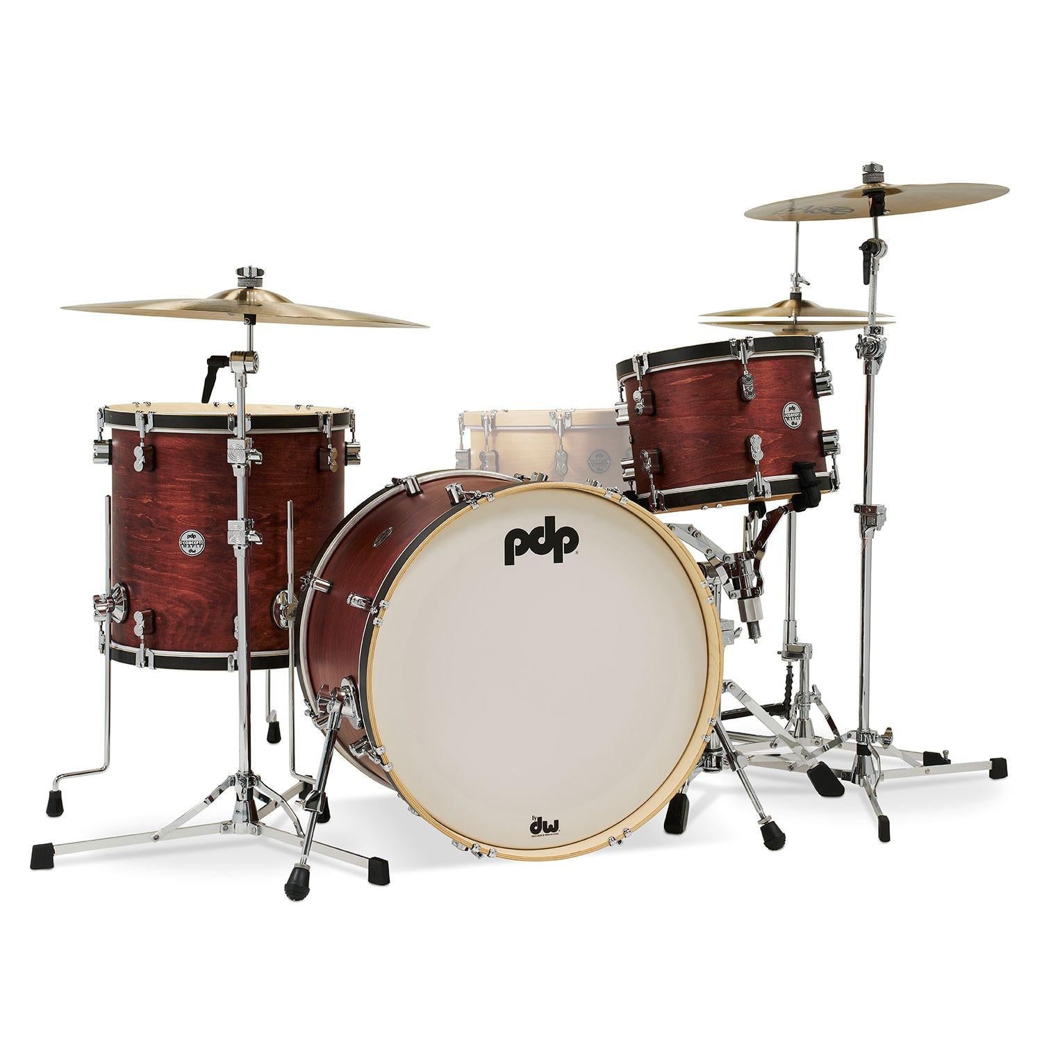 Concept Maple Classic 22 in. Kick Shell Pack, Ox Blood Stain with Ebony Hoops - 3 Piece