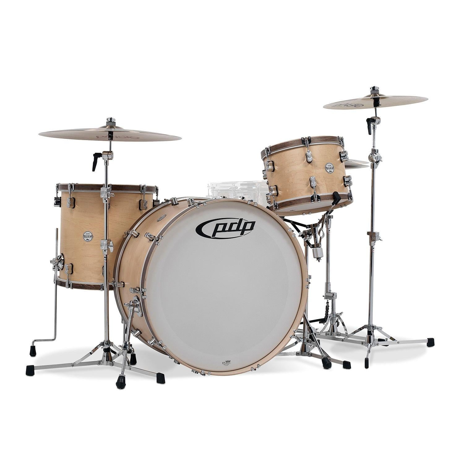 Concept Maple Classic 26 in. Kick Shell Pack, Natural with Walnut Hoops - 3 Piece