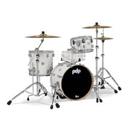 PDCM18BPPW Concept Maple Bop Drum Set, Pearlescent White - 3 Piece