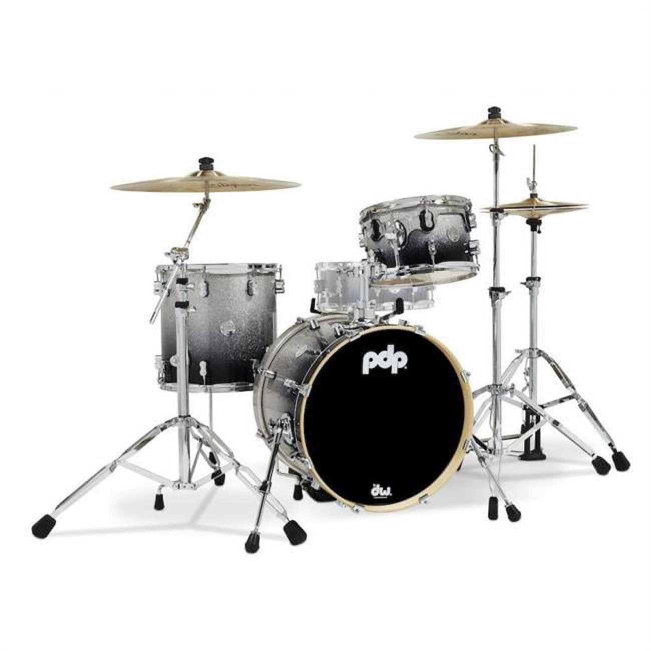 Concept Maple Bop Drum Set, Silver & Black Fade - 3 Piece