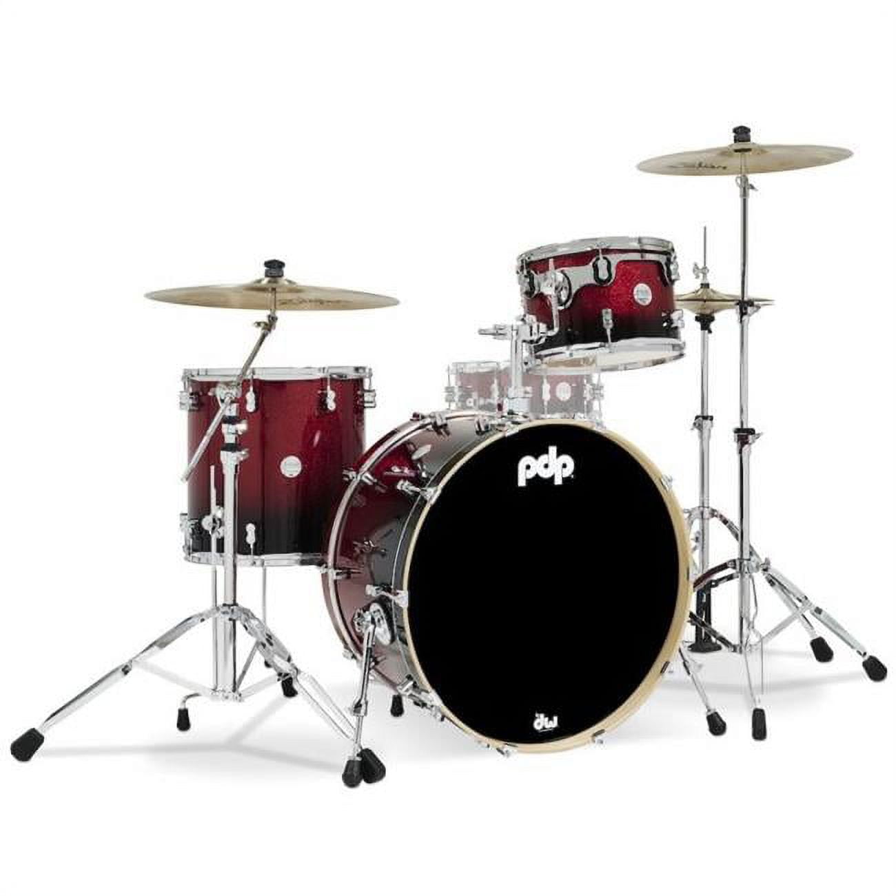 Concept Maple Drum Set, Red & Black Fade - 3 Piece