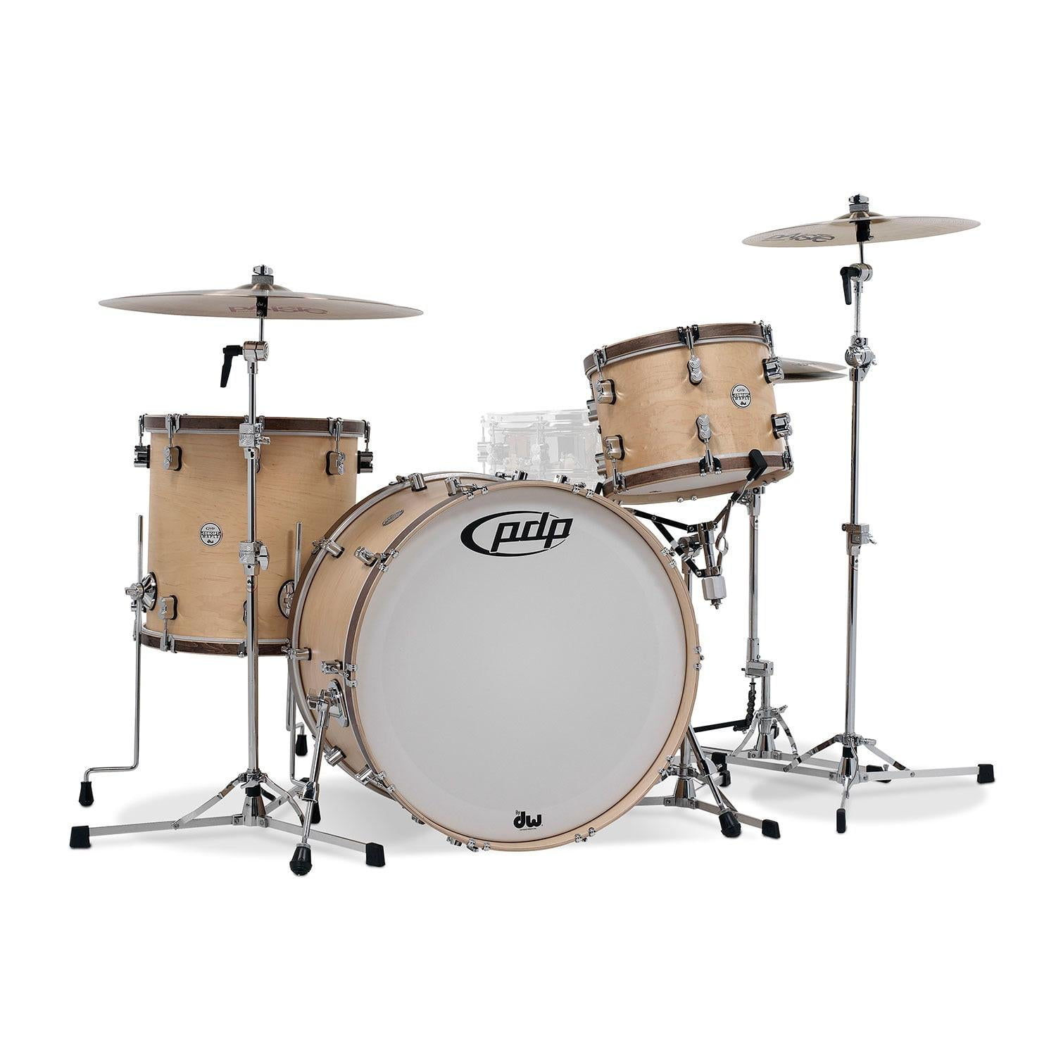 Classic Drum Kit with 24 in. Kick - Natural & Walnut Hoop