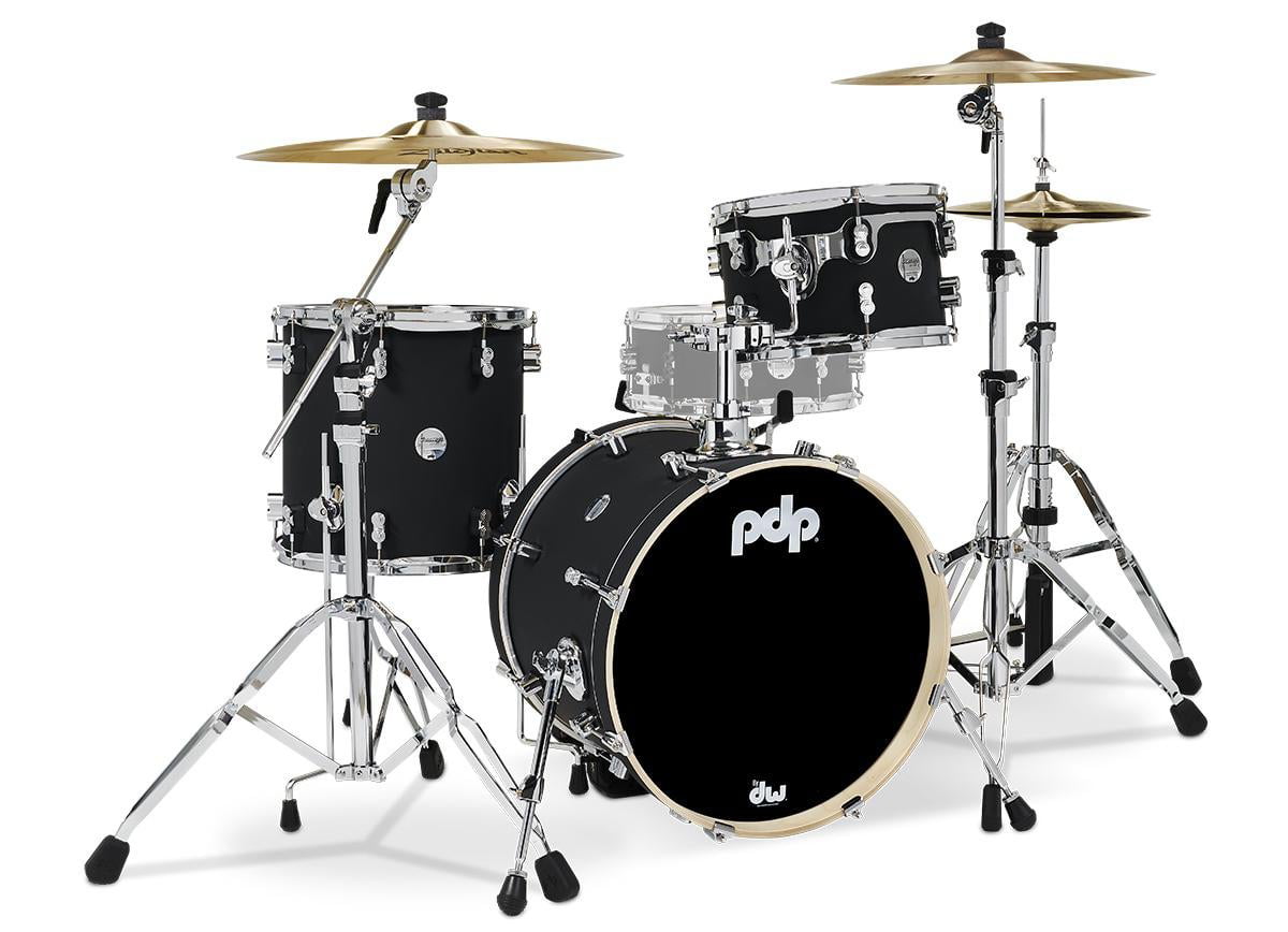 PDCM18BPBK Concept Maple Bop Drum - Satin Black CR HW