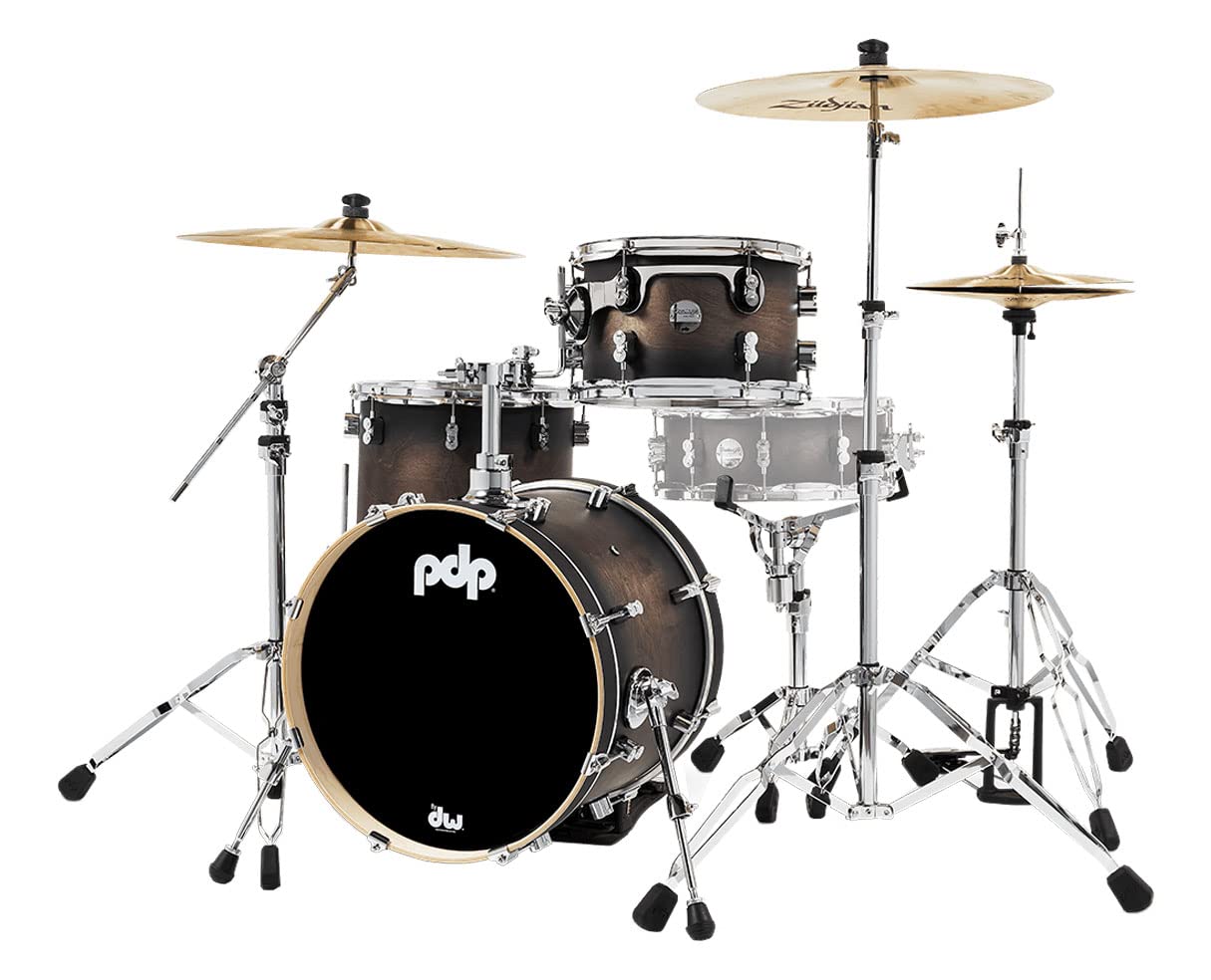 PDCM18BPSCB Concept Maple Bop Drum Kit - Charcoal Burst CR HW