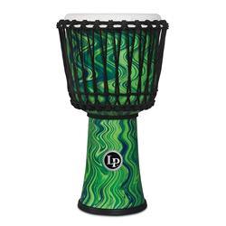 2010-GM 10 in. Rope World Collection Circle Djembe Marble, Green