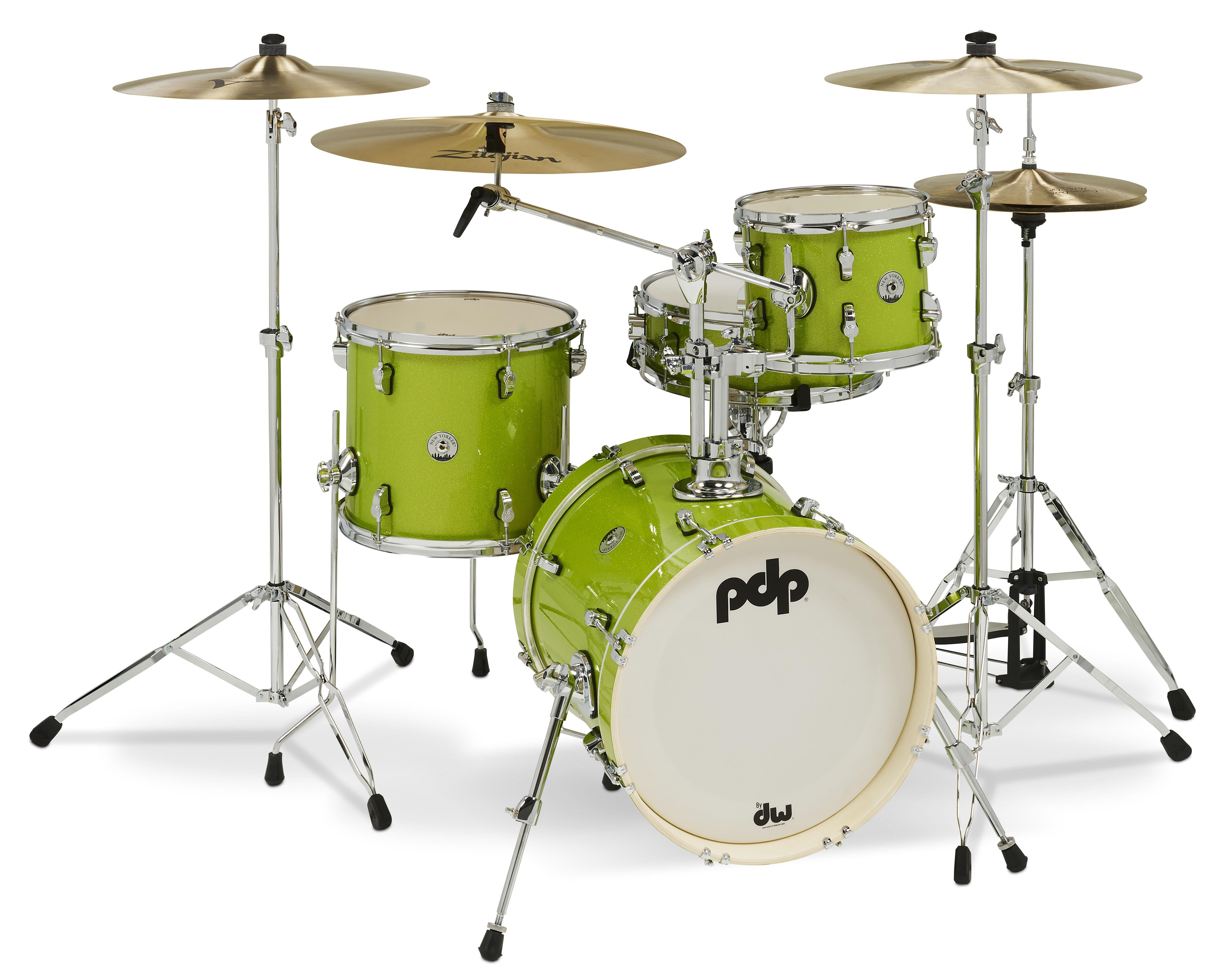 New Yorker Shell Pack, Electric Green Sparkle - 4 Piece