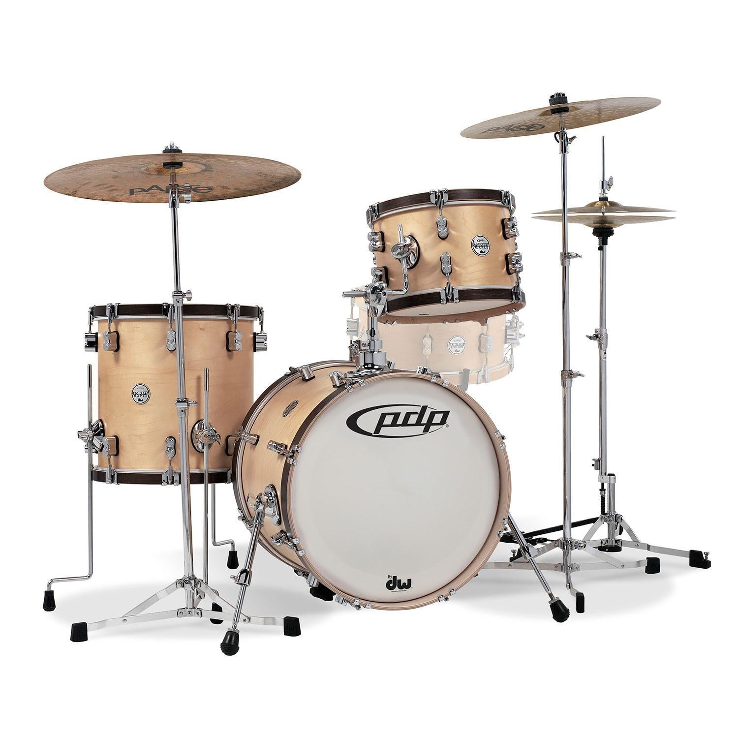 18 in. Classic Bop Kit Drum Set, Natural & Walnut Hoops