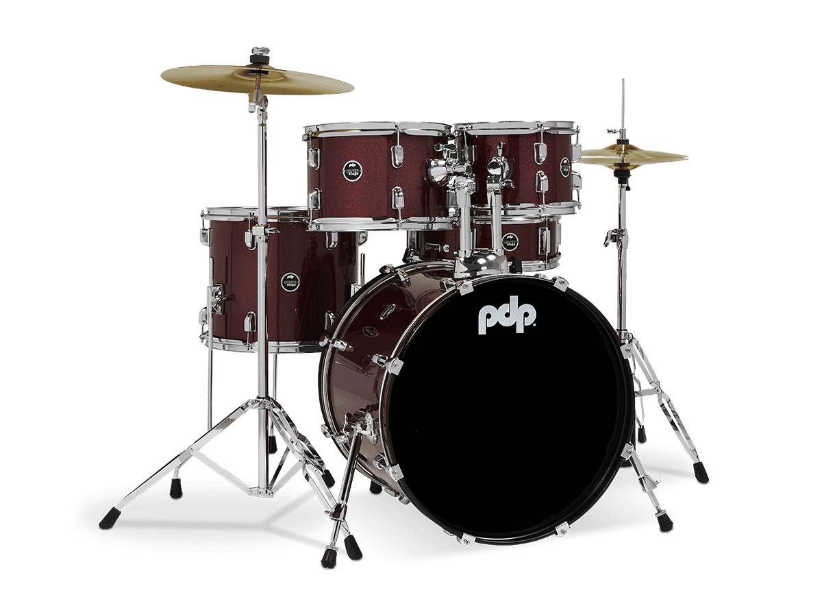 Centerstage with Cymbals & Throne, Ruby Red Sparkle - 5 Piece -  Minicomputerminiordenador, MI3468265