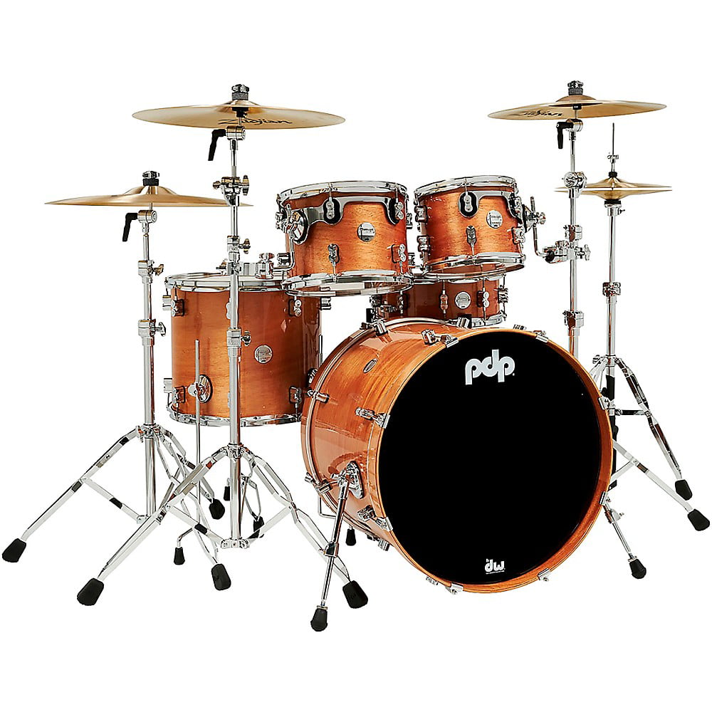 PDCMX2215HM Concept Exotic Drum Tom, Honey Mahogany & Chrome Hardware - 5 Piece