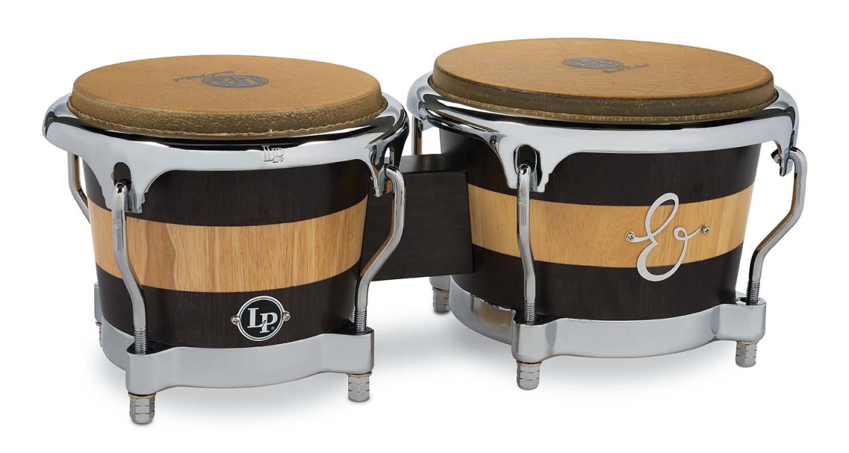 Latin Percussion LP201AX-EC 7.25 x 8.625 in. Percussion Bongo Drums Set, E-Class - Oak & Walnut