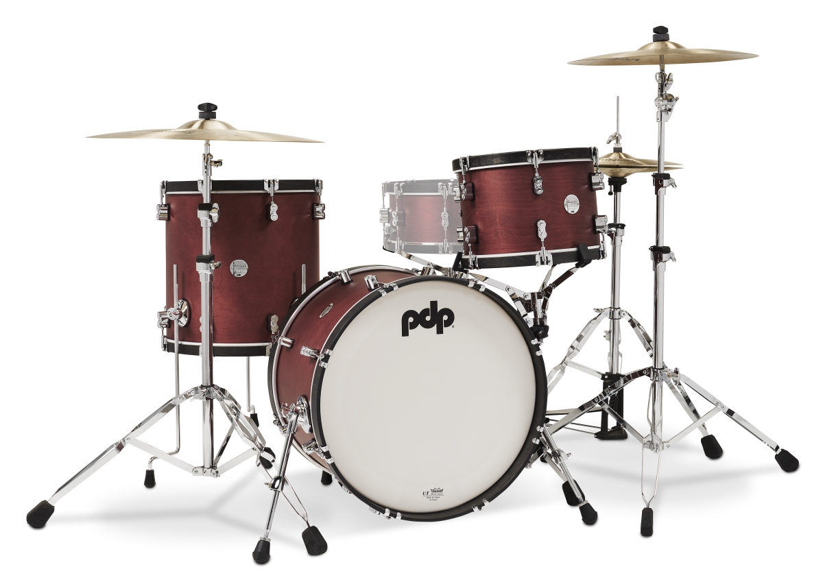 PDCC2013OE Concept Classic Series Maple Shell Pack Drum Kit, Ox Blood with Ebony Hoops - 3 Piece