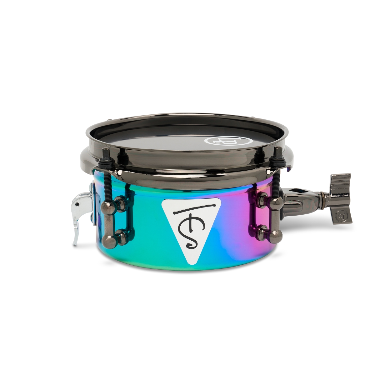 Latin Percussion LP846-TS 6 in. Tony Succar Micro Snare, Rainbow Black Nickel