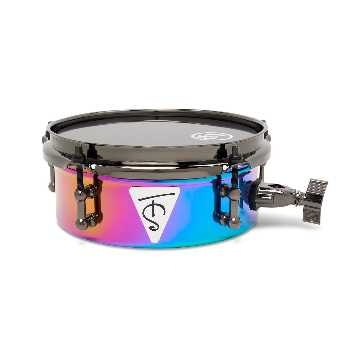 Latin Percussion LP848-TS 8 in. Tony Succar Micro Snare, Rainbow Black Nickel