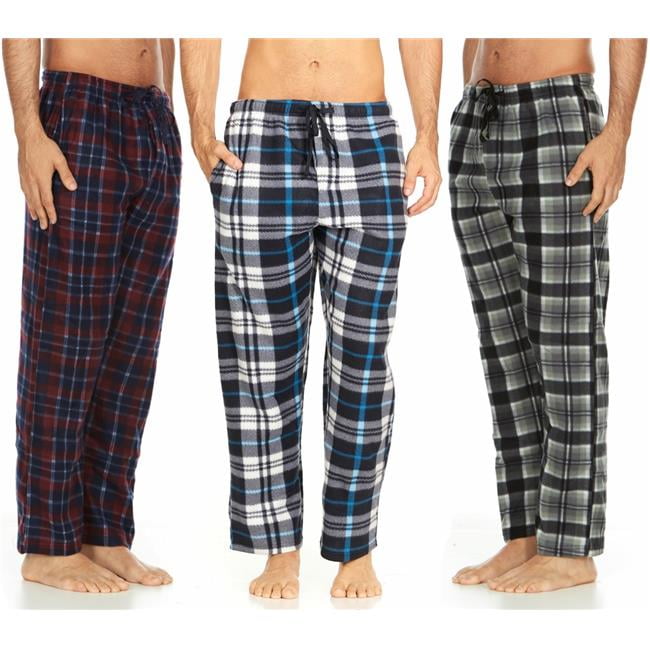 Picture of Daresay PJM-FLC-HM876-13-15-09-L Multipack of Mens Microfleece Pajama Pants & Lounge Wear with Pockets&#44; Assorted Color - Large - Pack of 3
