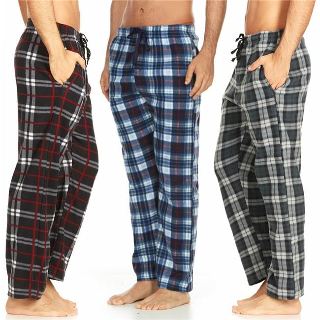 Picture of Daresay PJM-FLC-HM876-08-02-18-XL Multipack of Mens Microfleece Pajama Pants & Lounge Wear with Pockets&#44; Assorted Color - Extra Large - Pack of 3