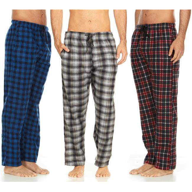 Picture of Daresay PJM-FLC-HM876-19-07-16-XL Multipack of Mens Microfleece Pajama Pants & Lounge Wear with Pockets&#44; Assorted Color - Extra Large - Pack of 3