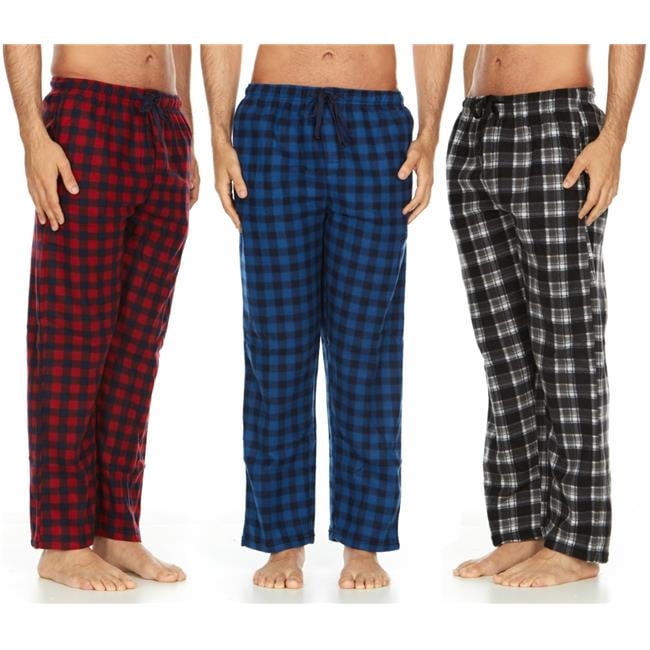 Picture of Daresay PJM-FLC-HM876-12-20-16-XL Multipack of Mens Microfleece Pajama Pants & Lounge Wear with Pockets&#44; Assorted Color - Extra Large - Pack of 3