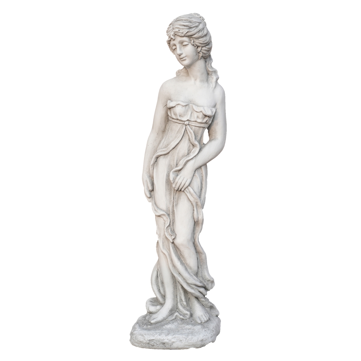 GS-24941A-WH 34.6' Tall Elegant Magnesium Oxide Classical Sculpture Art for Indoor Garden Outdoor