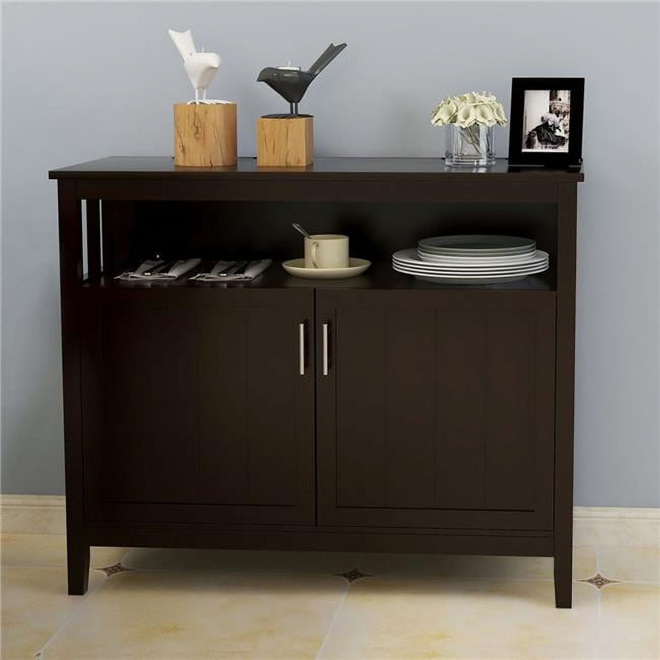 Kitchen Storage Sideboard & Buffet Server Cabinet, Brown -  KD Marco de la cama, KD3476339