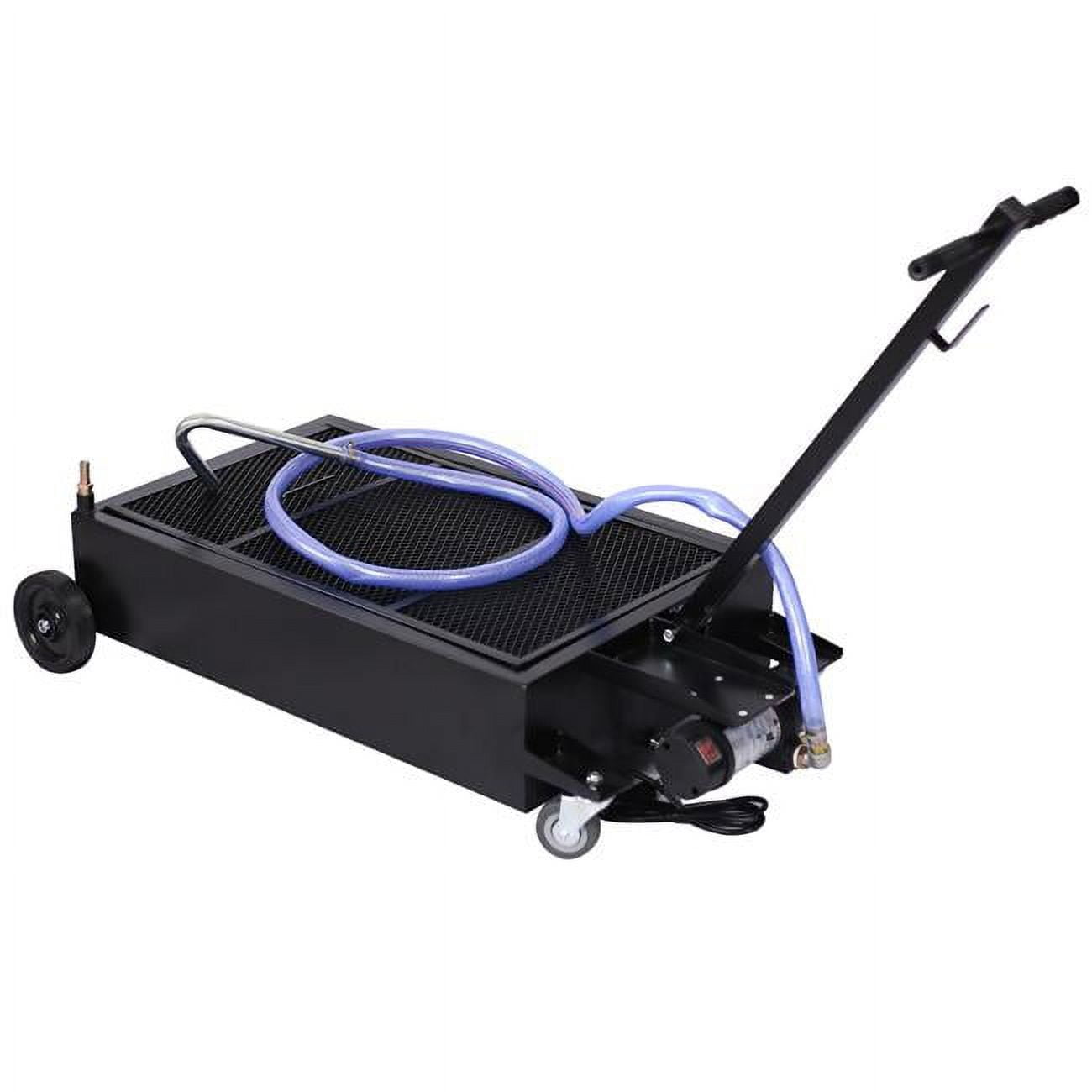 20-Gallon Low Profile Oil Drainer with Electric Pump, Black