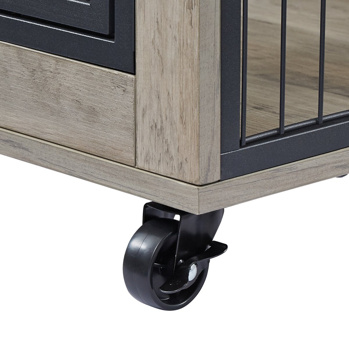 Picture of Direct Wicker UBS-W116291737 Wooden Dog Crate&#44;Pet Cage with Removable Tray&#44;Grey&#44;38.58&apos;&apos;w x 25.5&apos;&apos;d x 27.36&apos;&apos;h.