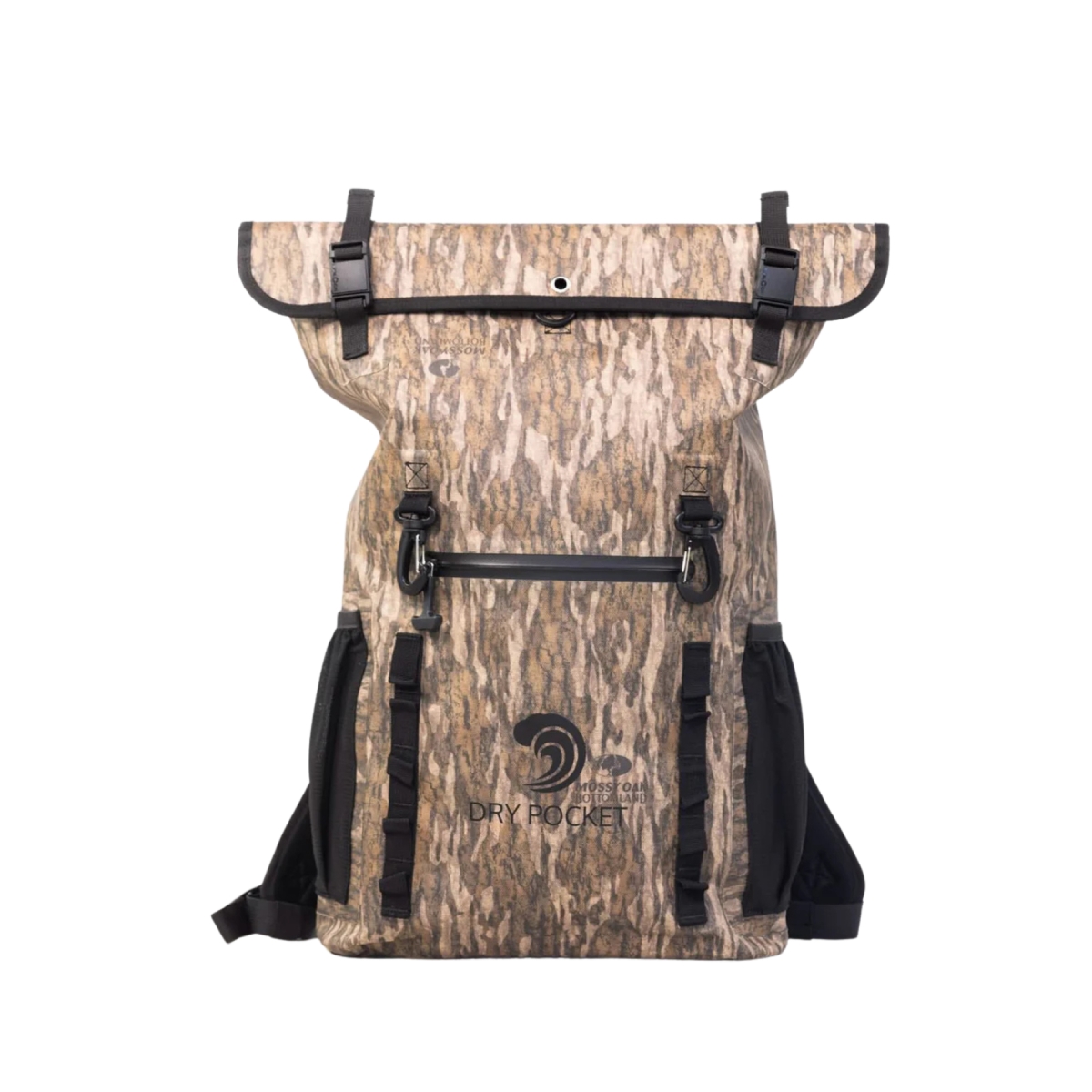 2245 25 Liter Waterproof Floating Dry Bag Backpack with Blind Bag, Mossy Oak Bottomland Camo