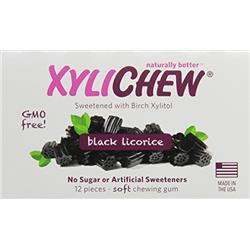 Picture of Xylichew 1556026 Black Licorice Counter Display Chewing Gum - 12 Pieces