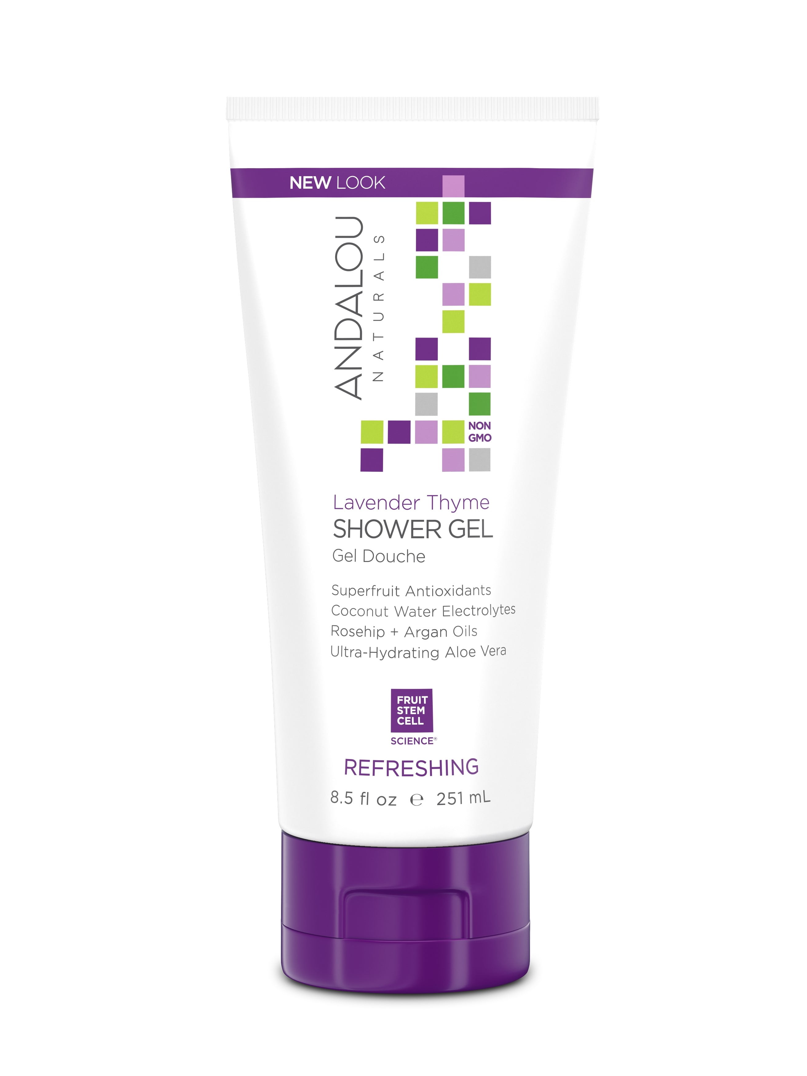 Picture of Andalou Naturals 1599547 8.5 fl. oz Lavender Thyme Refreshing Shower Gel