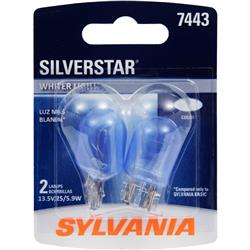 7443ST.BP2 Silverstar High Performance Miniature Bulb, Road Use - Pack of 2
