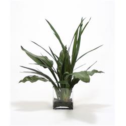 Distinctive Designs  Waterlook Tropical Foliage in Rectangle Glass