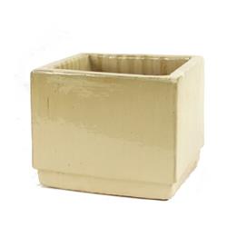 12.5 x 14.25 in. APN Large Earthenware Square Planter, Ivory