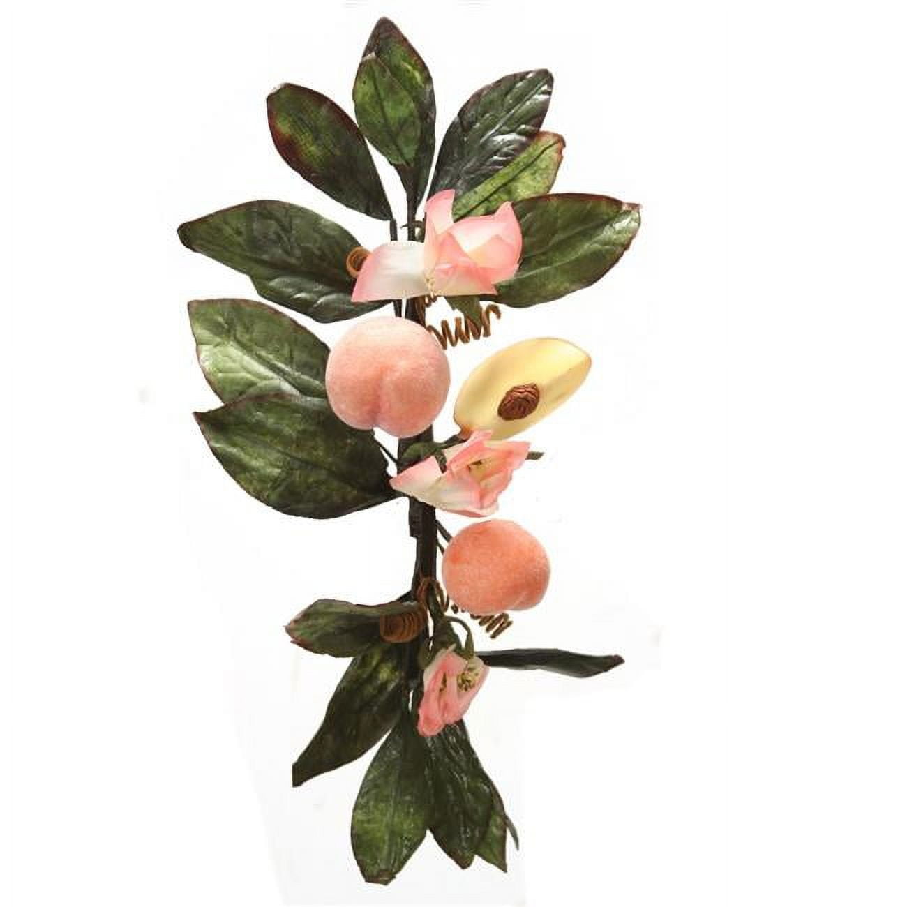 Peach Pot Holder with Rose