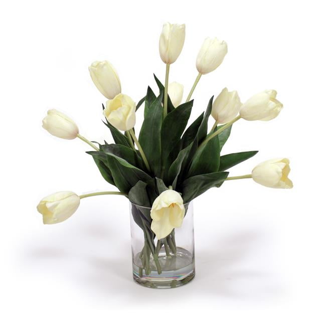 Unisex Cream White Tulips in Vase