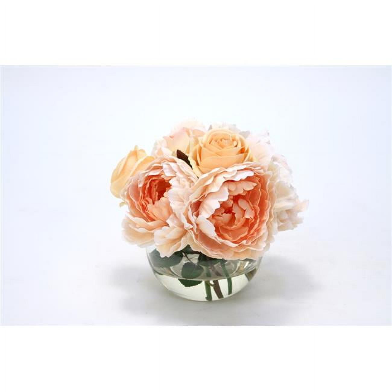 Unisex Champagne Rose in Rose Bowl - Green
