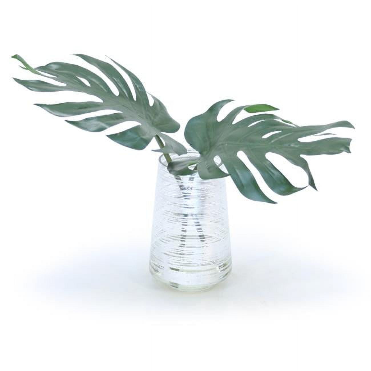 Unisex Small Philo Leaf in Silver Vase - Green