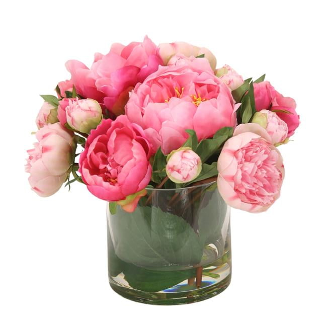 Unisex Pink Peony Mix in Glass