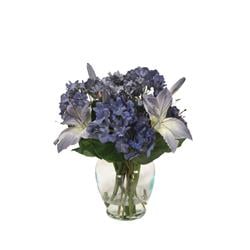 Disttive Designs 17316 Unisex Hydrangea & Lilies in Ginger Jar - Blue