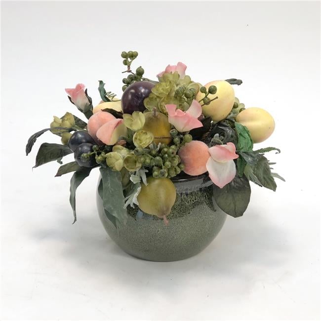 Unisex Large Mixed Fruit in Green Stoneware - Green
