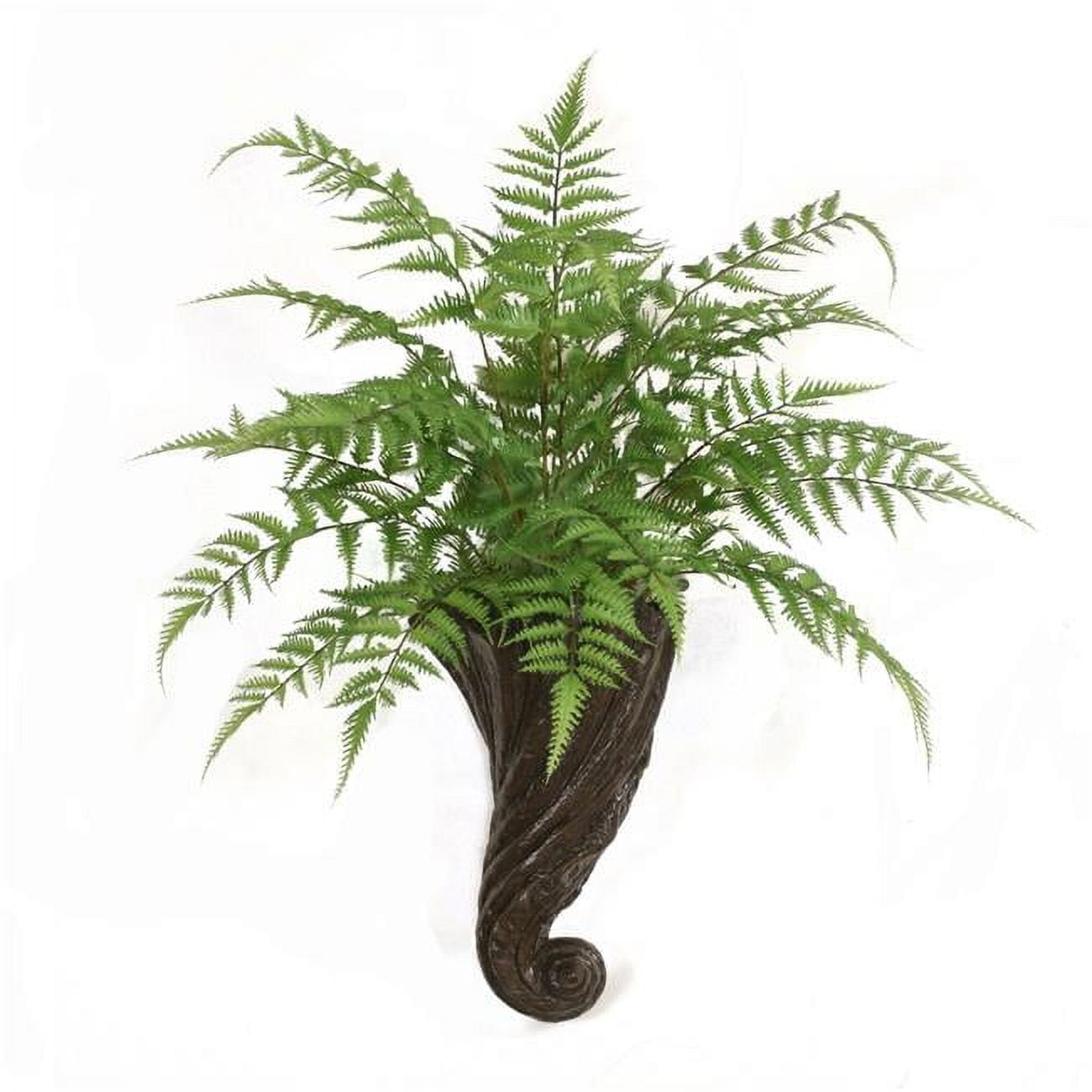 Unisex Forest Fern in Swirl Wall Sconce - Green