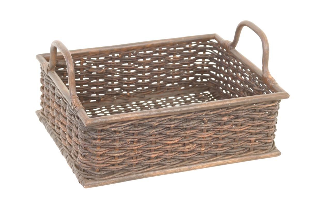 Emily Fruit Tray - Brown - 14 x 14 x 32 in - Rattan Material