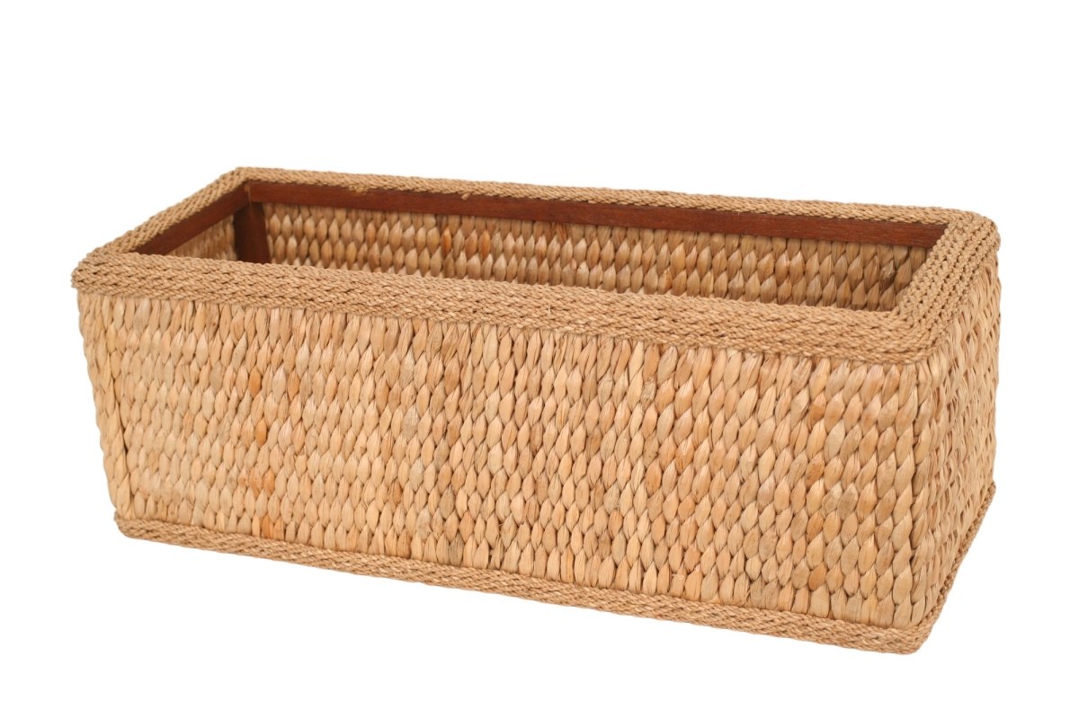 Sophia Rectangular Basket - Light Stained - Large - Decorative Storage