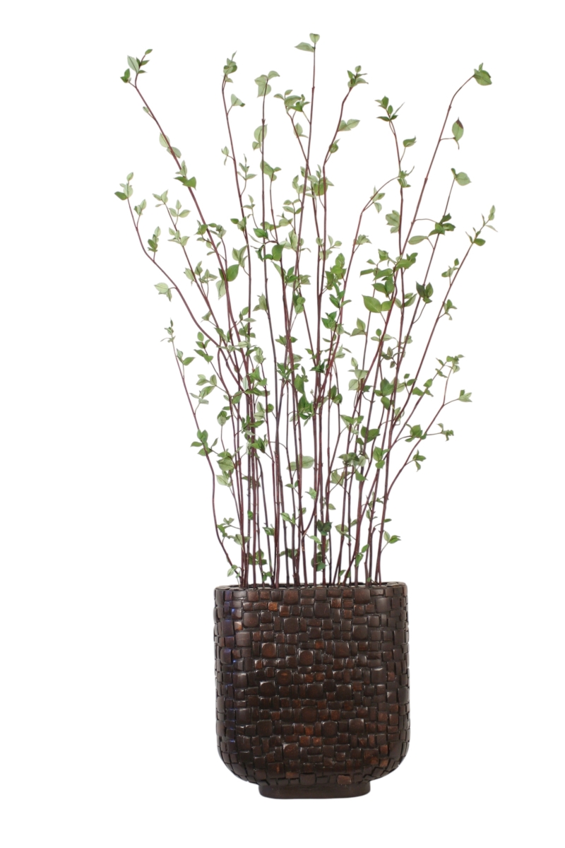 Distinctive Designs 20137 Birch in an Oval Textured - Green Planter