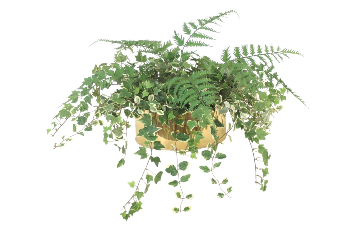 Distinctive Designs 20161 Mixed Fern & Ivy in Oval Brass