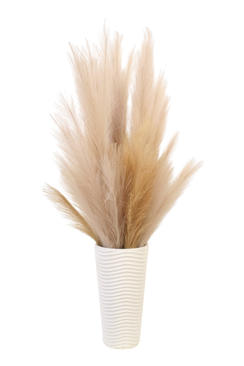 Distinctive Designs 30125 Pampas Grass in Cream White Vase
