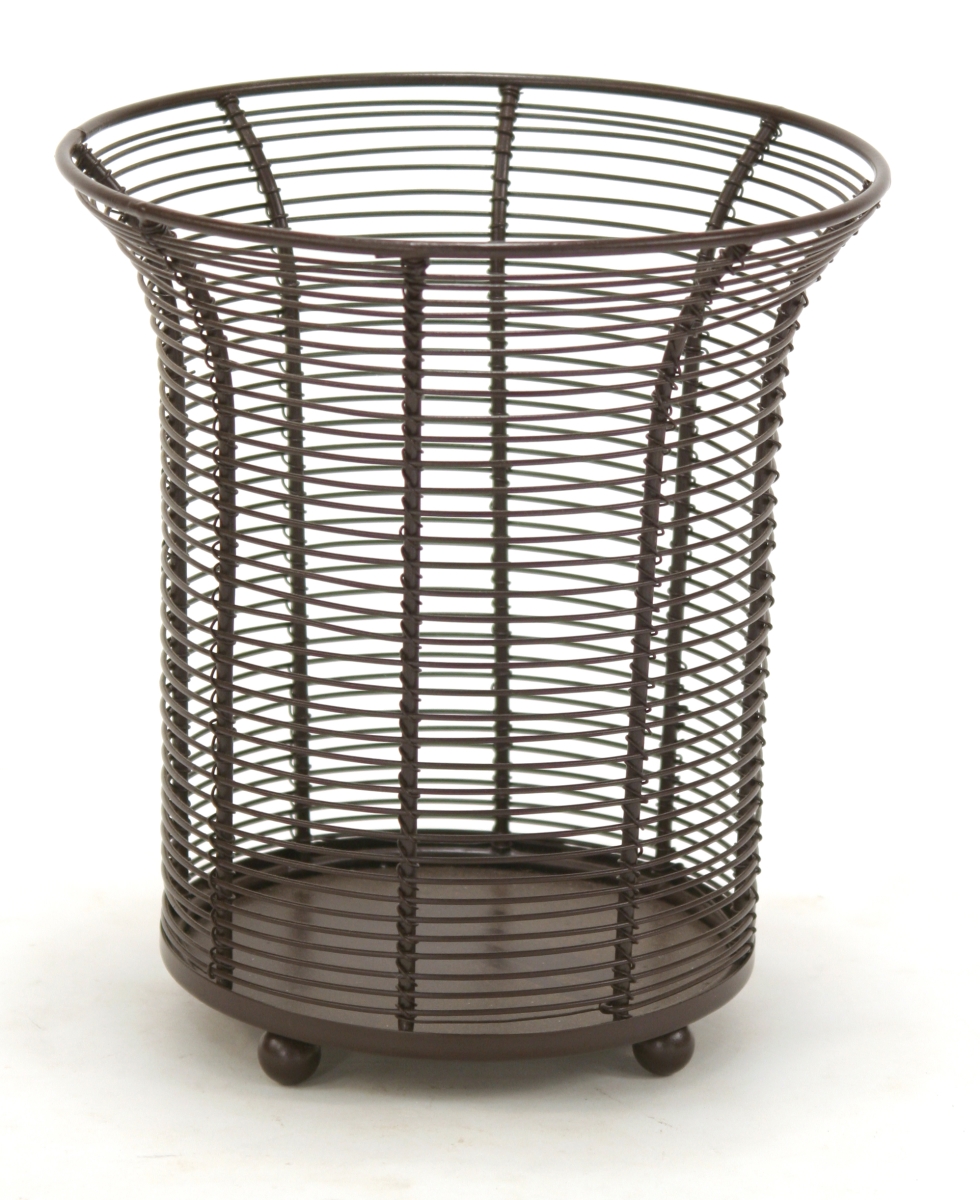 Distinctive Designs M629565M Wire Coil Basket With 4 Ball Feet In A Chocolate Brown Finish