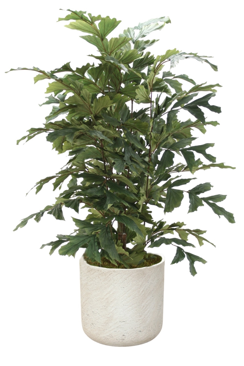 2852C Distinctive Designs 4' Fishtail Palm in Gray Stone Charlie Planter