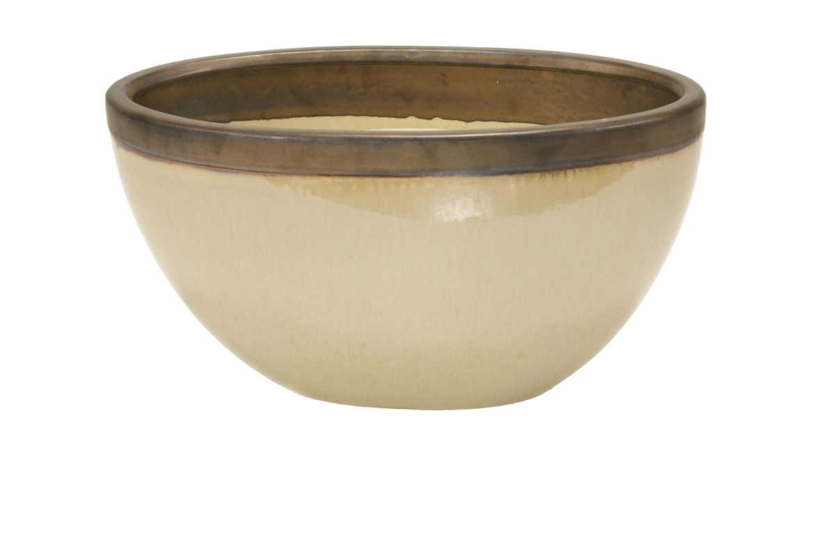 Distinctive Designs DDI528 Small Earthenware Oval Vase With Shellish Sand Glaze Pk-2