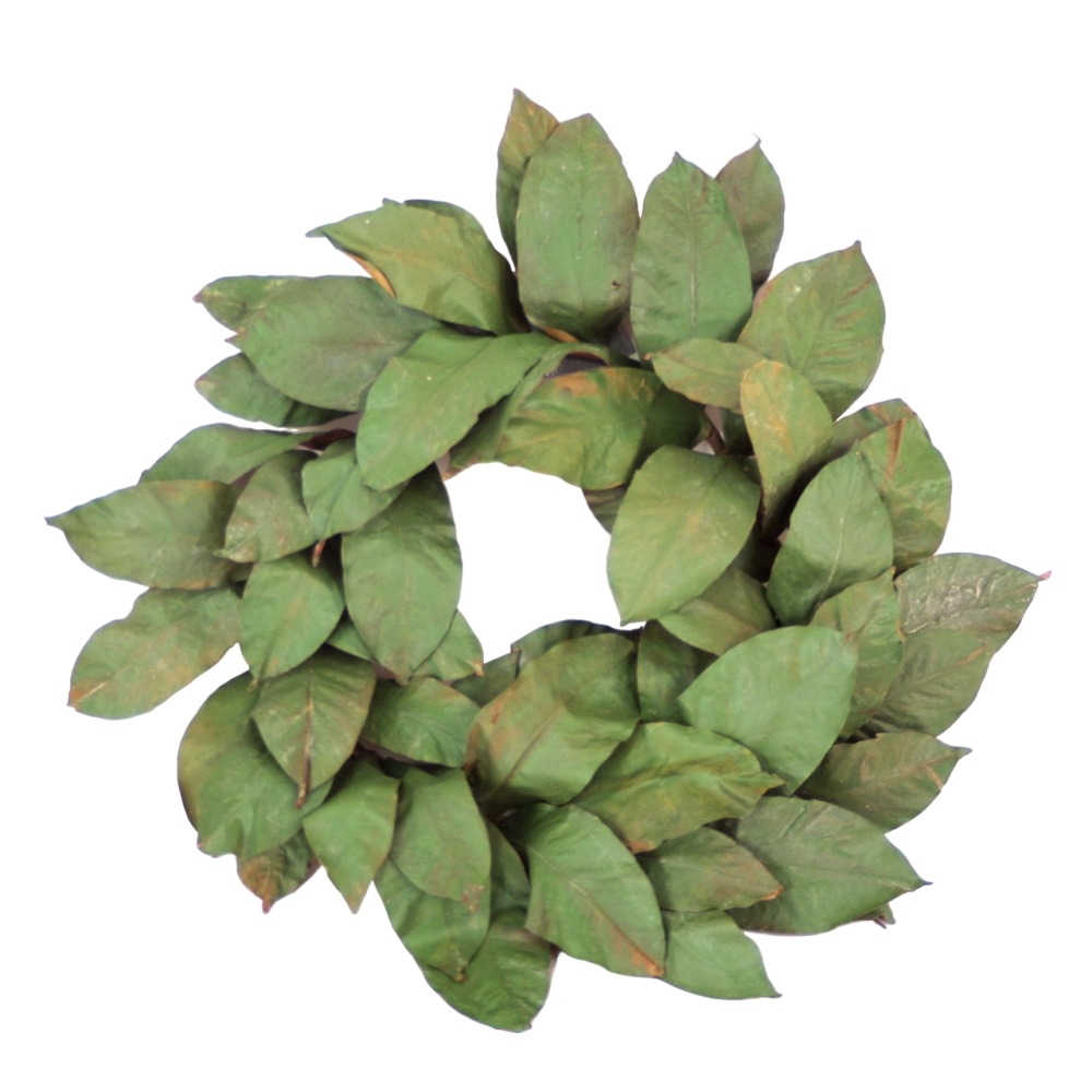 DW-1552 MAGNOLIA LEAVES WREATH - (Set of 6)